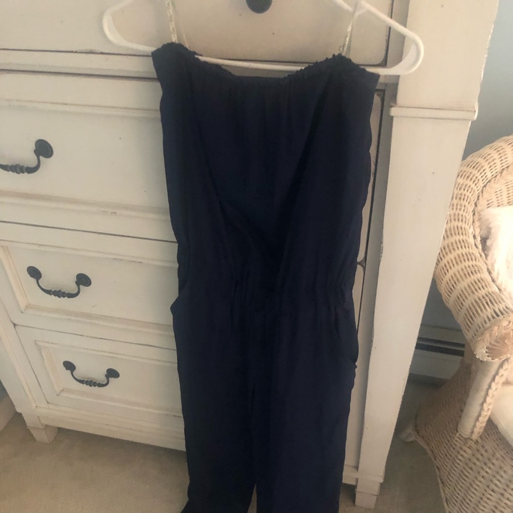 Strapless jump suit